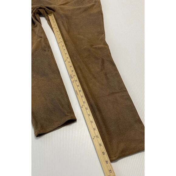 Chico's Women's Slim Pants Mid Rise Tan/Brown Soft Faux Suede Size 1 (fit 34x30) - Picture 7 of 11